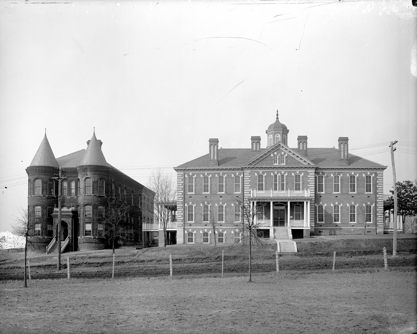 Shaw University, Leonard Hall and Library Building after 1910